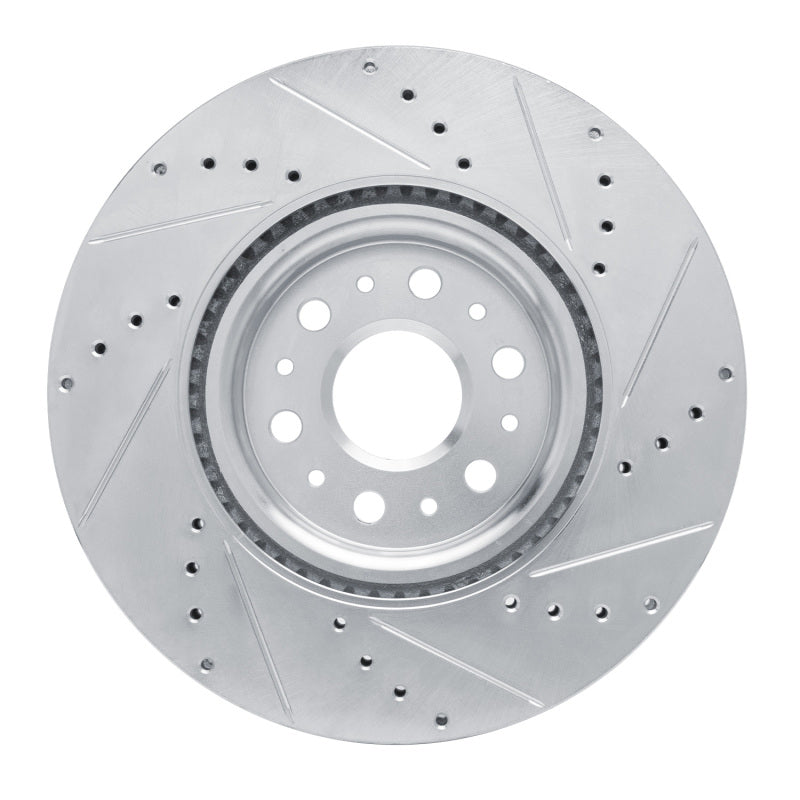 R1 Concepts R1 17-25 Buick Enclave Front Left Drilled & Slotted Silver Brake Rotor