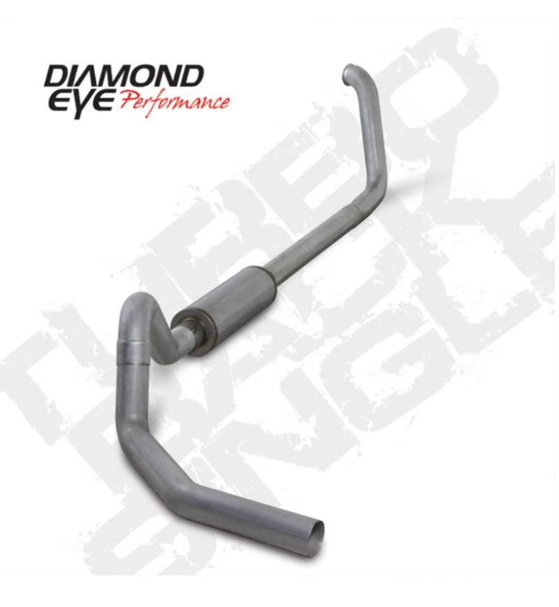 Diamond Eye Performance Diamond Eye KIT 4in Turbo Back SGL AL: 00-03 FORD 7.3L F240/F350 CandC