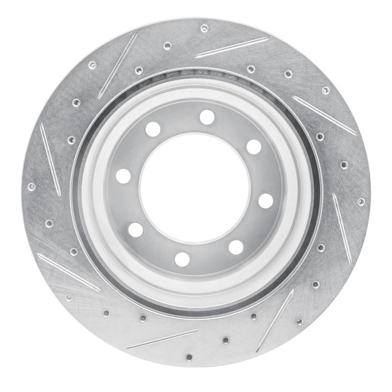 R1 Concepts R1 09-20 Chevrolet Express 4500 Rear Right Drilled & Slotted Silver Brake Rotor