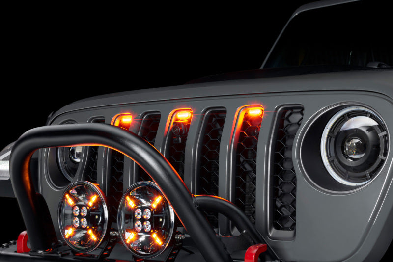 ORACLE Lighting Oracle Universal Pre-Runner Style LED Grill Light Kit (New Style) - Amber w/Clear Lens