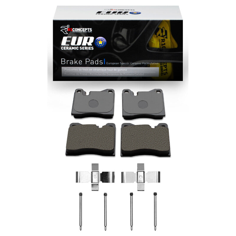 R1 Concepts R1 76-86 BMW 528I Front Euro Ceramic Pads & Hardware Kit
