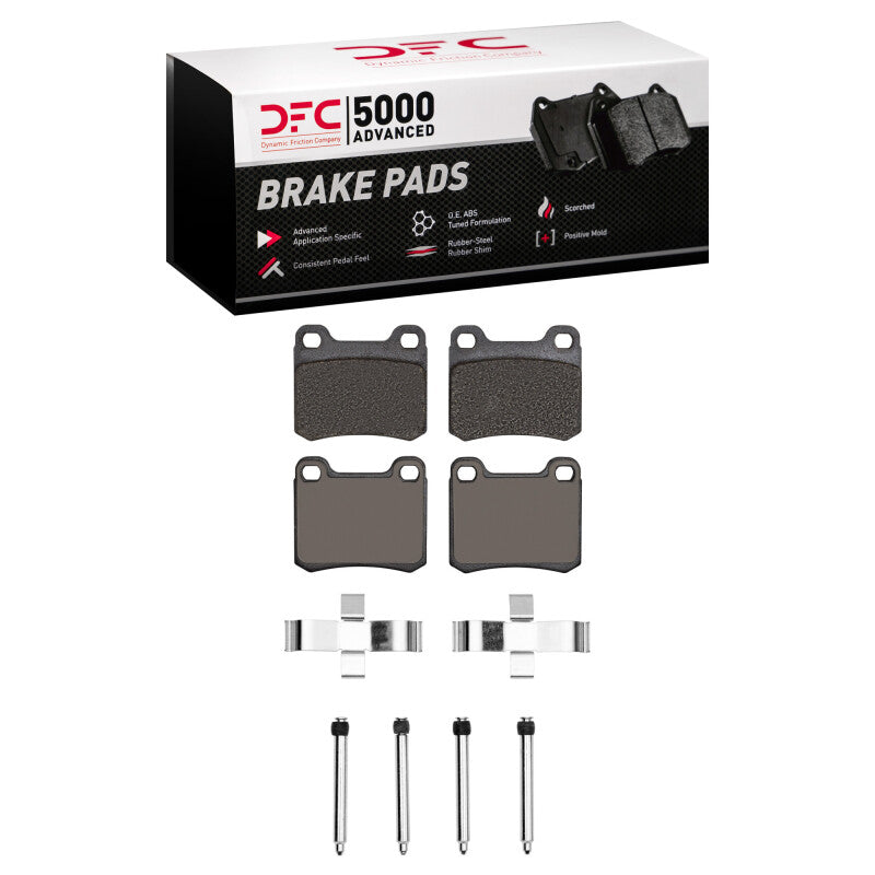 DFC 83-89 Mercedes-Benz 190D Rear 5000 Advanced Low Metallic Brake Pads and Hardware Kit