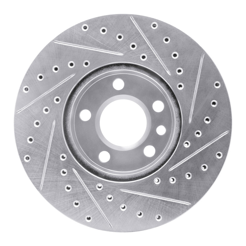 R1 Concepts R1 01-03 Volkswagen EuroVan Front Left Drilled & Slotted Silver Brake Rotor