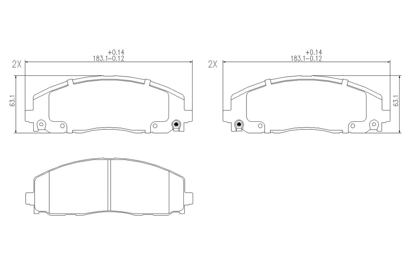 BOGAP A8210247 Brake Pad Set, Disc Brake