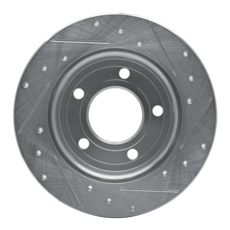 R1 Concepts R1 04-13 Mazda 3 Rear Left Drilled & Slotted Silver Brake Rotor