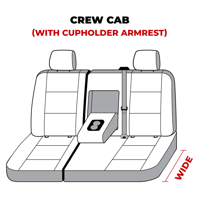 Covercraft 07-13 GMC Sierra/Silverado Polycotton SeatSaver Custom Second Row Seat Covers - Charcoal
