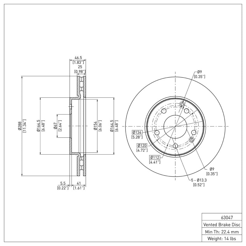 DFC 96-15 Mercedes-Benz SLK230 Front GeoSPEC Coated Rotor