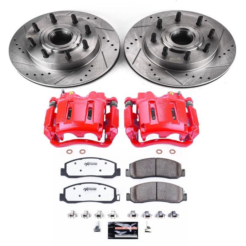 PowerStop Power Stop 09-11 Ford F-250 Super Duty Front Z36 Truck & Tow Kit w/Cals