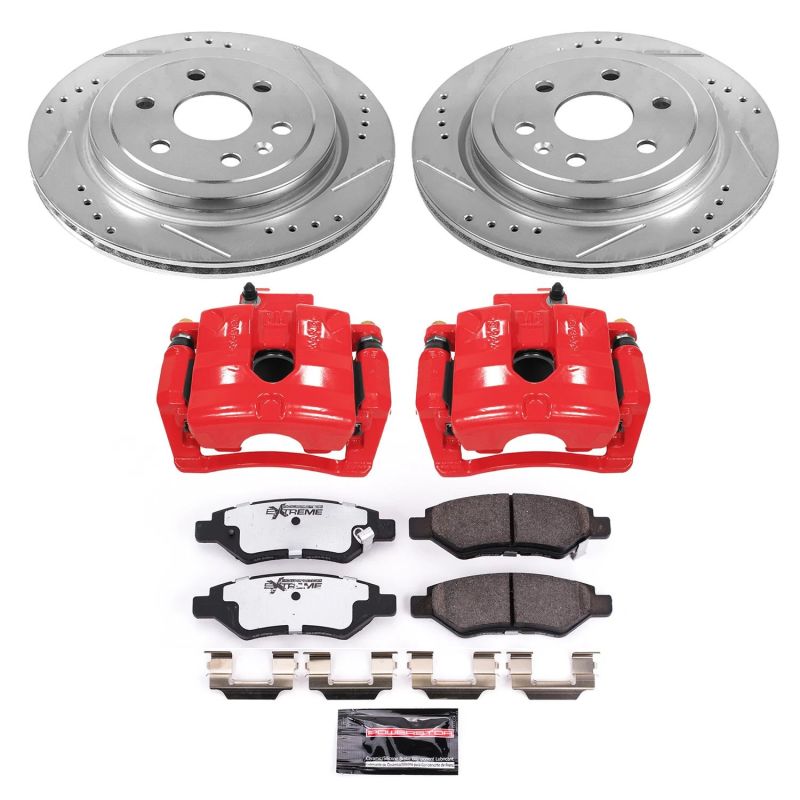 PowerStop Power Stop 10-11 Cadillac SRX Rear Z26 Street Warrior Brake Kit w/Calipers