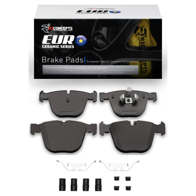 R1 Concepts R1 09-17 BMW 740LI xDrive Rear Euro Ceramic Pads & Hardware Kit