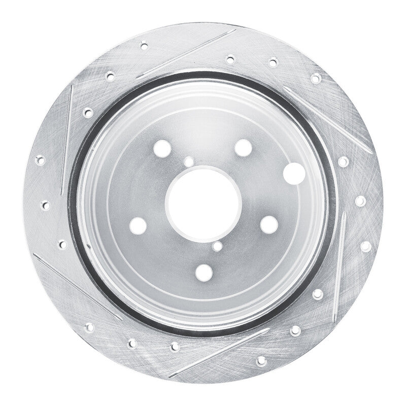 R1 Concepts R1 22-25 Subaru WRX Rear Right Drilled & Slotted Silver Brake Rotor