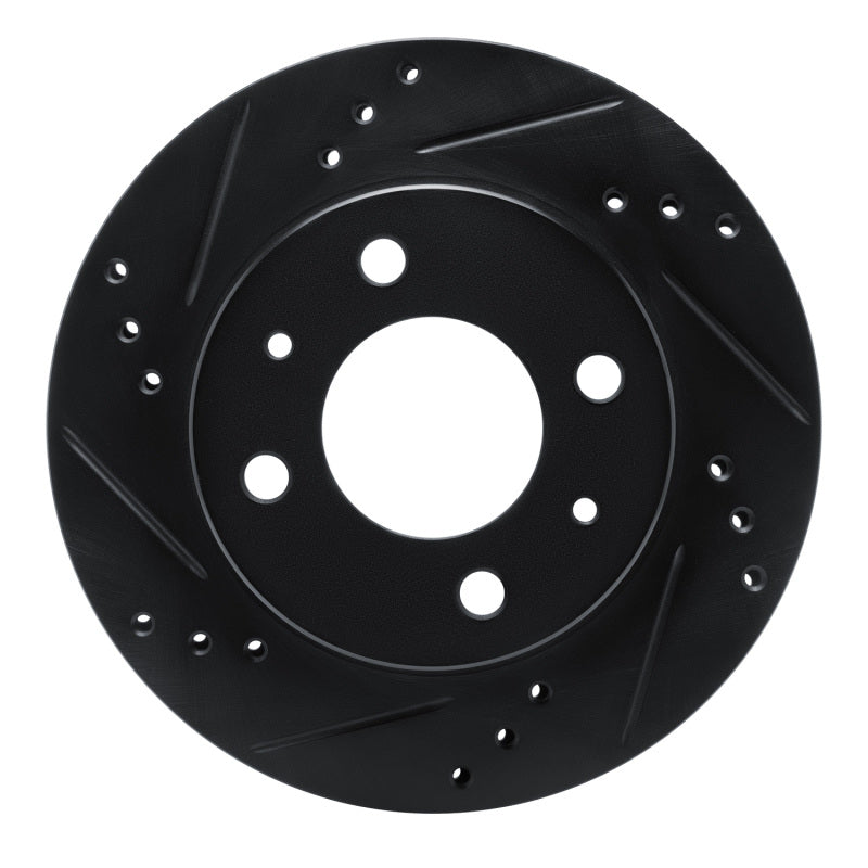 R1 Concepts R1 98-12 Dodge ATOS (Mexico) Front Left Drilled & Slotted Black Brake Rotor