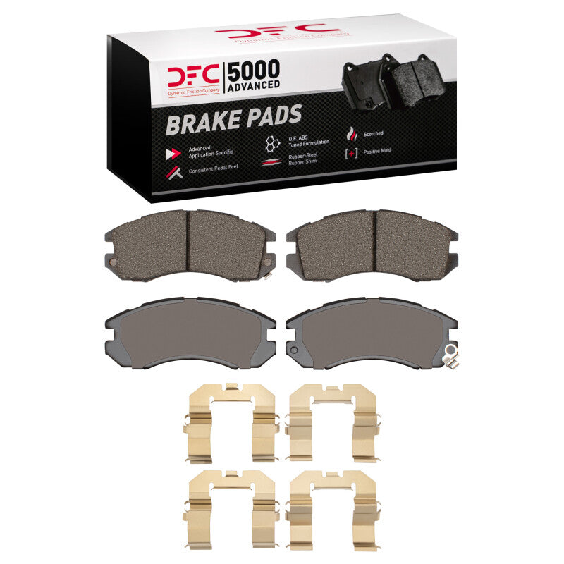 DFC 90-96 Subaru Legacy Front 5000 Advanced Ceramic Brake Pads and Hardware Kit