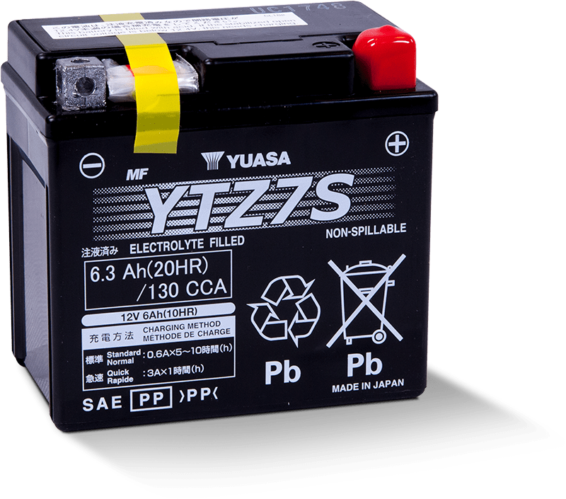 Yuasa Battery Yuasa YTZ7S Maintenance Free AGM 12-Volt Battery