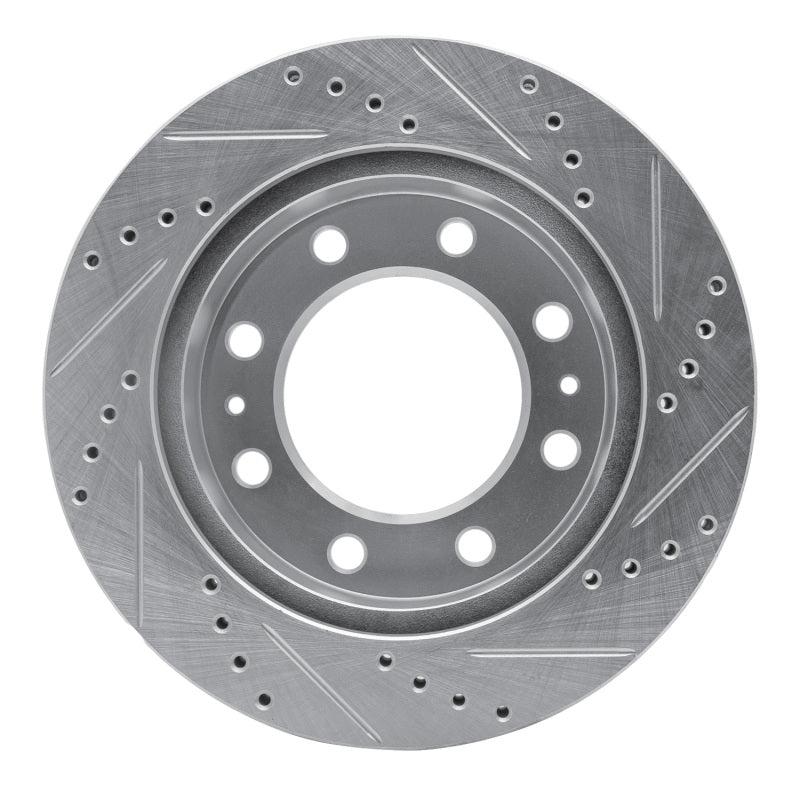 R1 Concepts R1 01-25 Chevrolet Express 3500 Front Left Drilled & Slotted Silver Brake Rotor