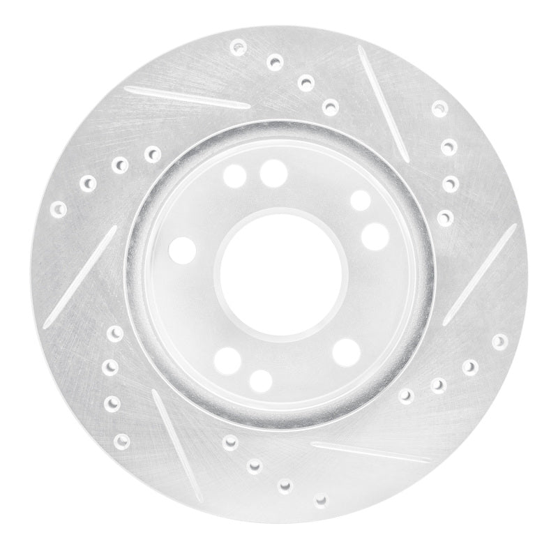 R1 Concepts R1 87-93 Mercedes-Benz 190D Front Left Drilled & Slotted Silver Brake Rotor