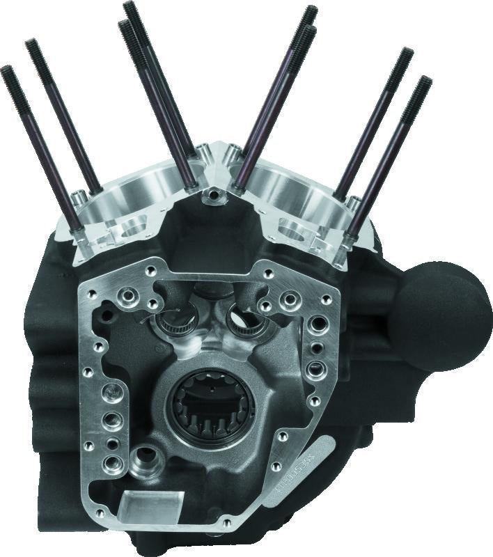 S&S Cycle 06-17 Dyna Models w/ Stock Bore Alternator Style Crankcase - Wrinkle Black