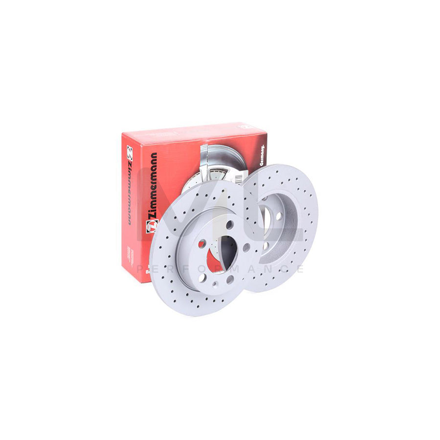 ZIMMERMANN SPORT COAT Z 100.1236.52 Brake Disc Perforated, Solid, Coated - 1 piece