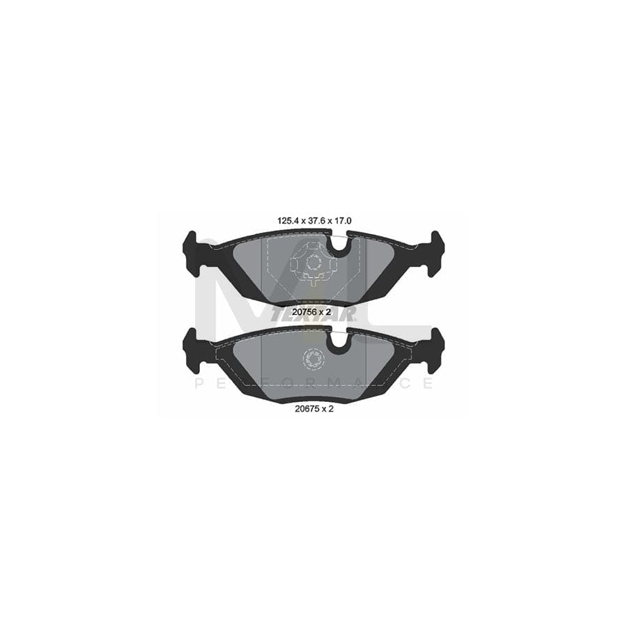 TEXTAR 2067502 Brake pad set prepared for wear indicator | ML Performance Car Parts