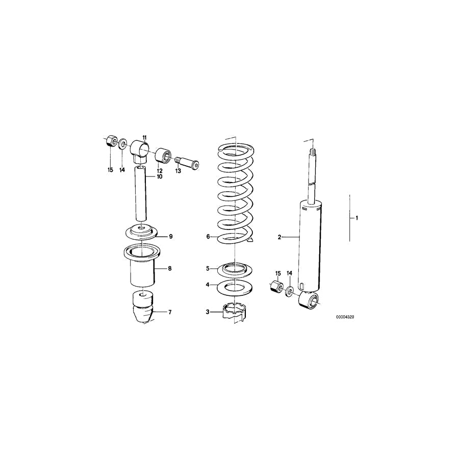 Genuine BMW 33531452127 100 65 Spring Strut, Rear (Inc. & R 65 RT) | ML Performance US Car Parts