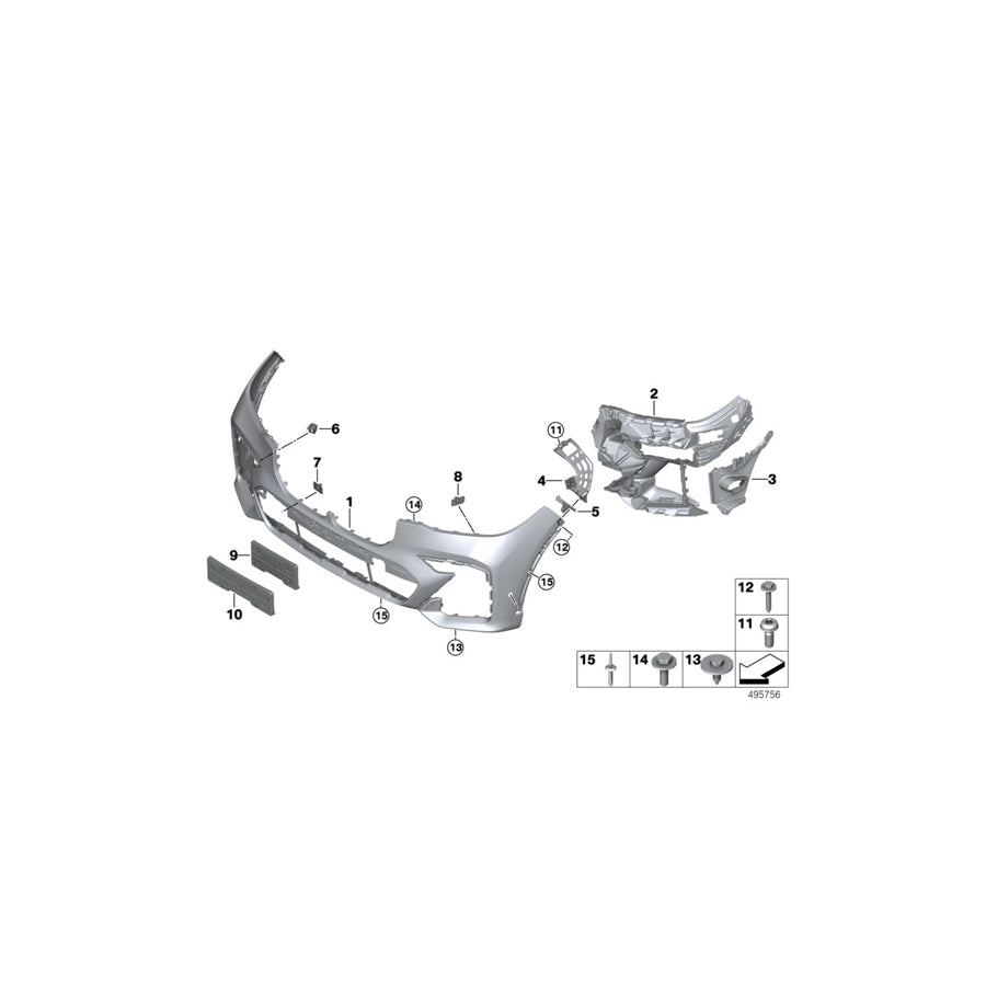 Genuine BMW 51118069977 G07 License-Plate Carrier Front (Inc. X7 50iX, X7 M50iX & X7 40iX) | ML Performance US Car Parts