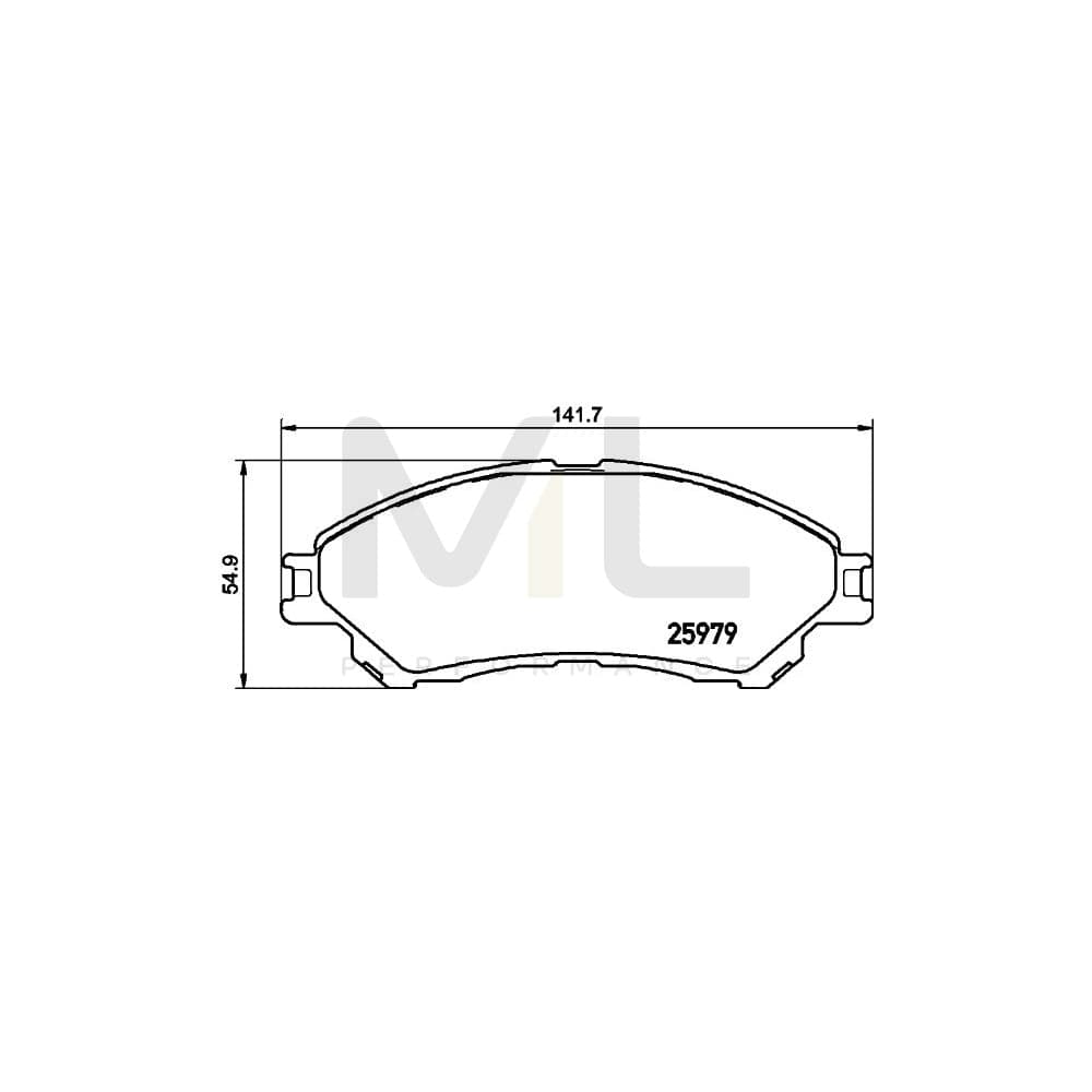 Hella 8DB 355 021-461 Brake Pad Set With Acoustic Wear Warning