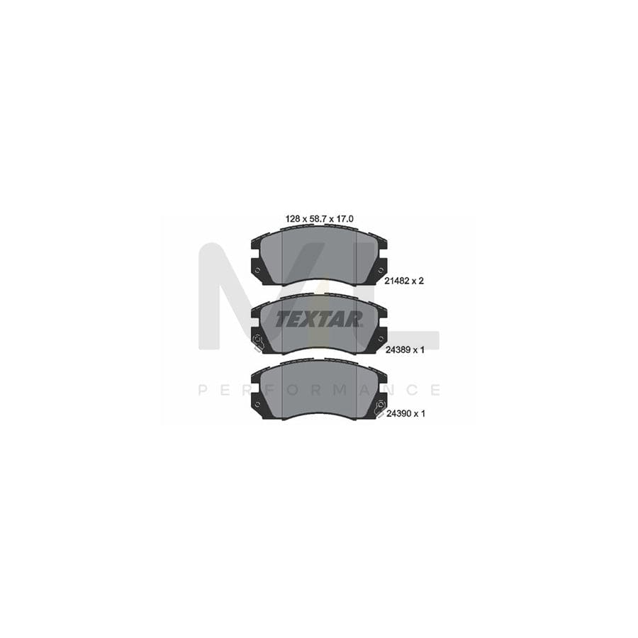 TEXTAR 2148202 Brake pad set with acoustic wear warning | ML Performance Car Parts