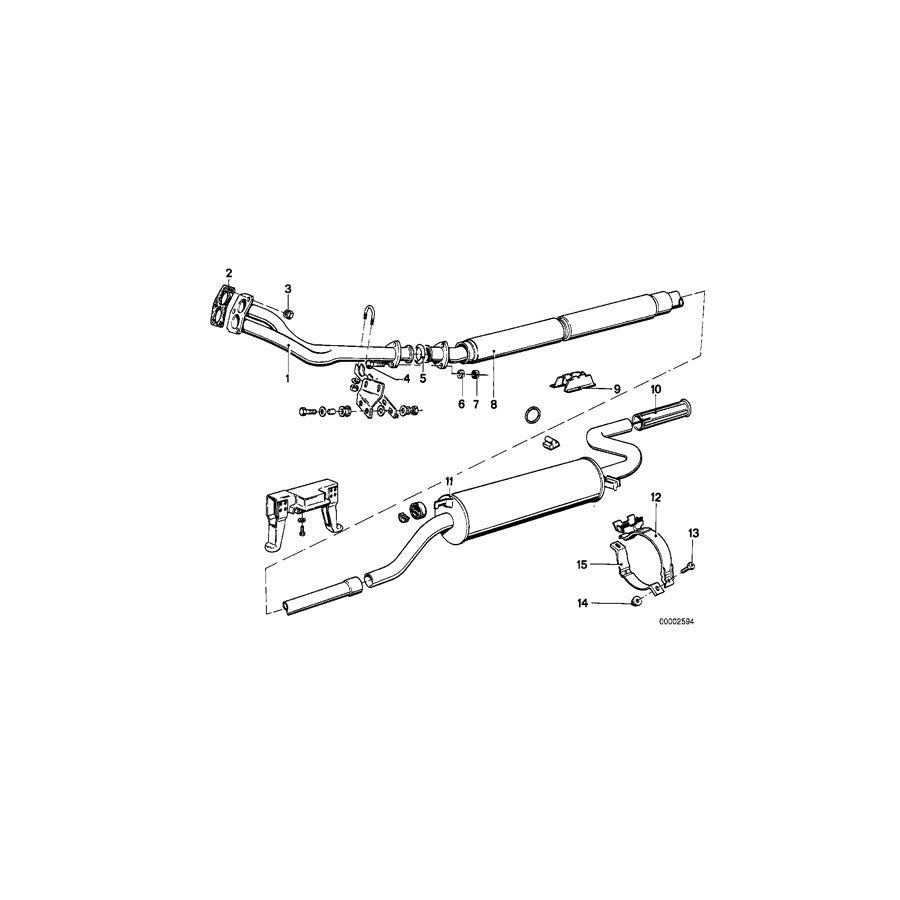 Genuine BMW 18121246456 E12 Rear Muffler (Inc. 520, 518 & 520i) | ML Performance US Car Parts