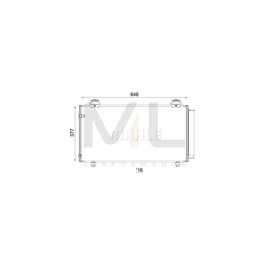 MAHLE ORIGINAL AC 797 000S Air conditioning condenser for TOYOTA COROLLA with dryer | ML Performance Car Parts