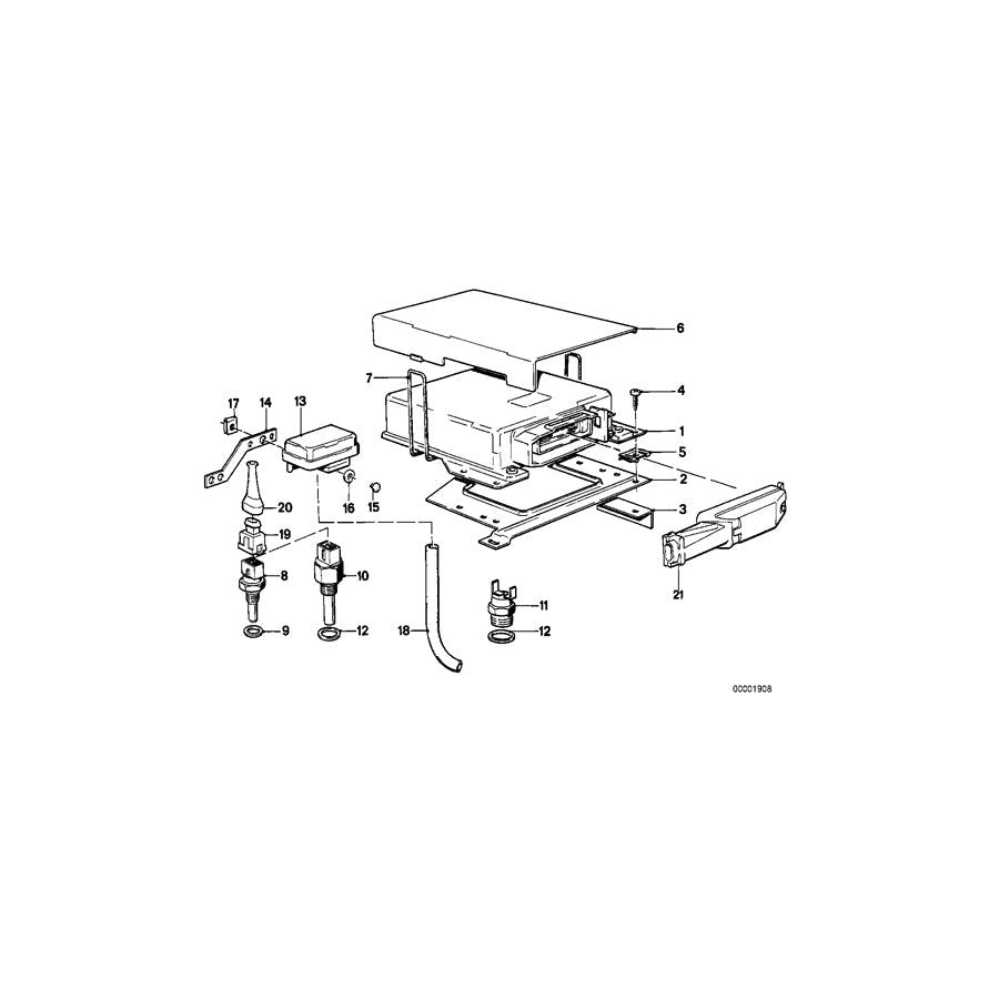 Genuine BMW 13611706438 E30 At-Control Unit L-Jetronic 25-POL (Inc. & 323i) | ML Performance US Car Parts