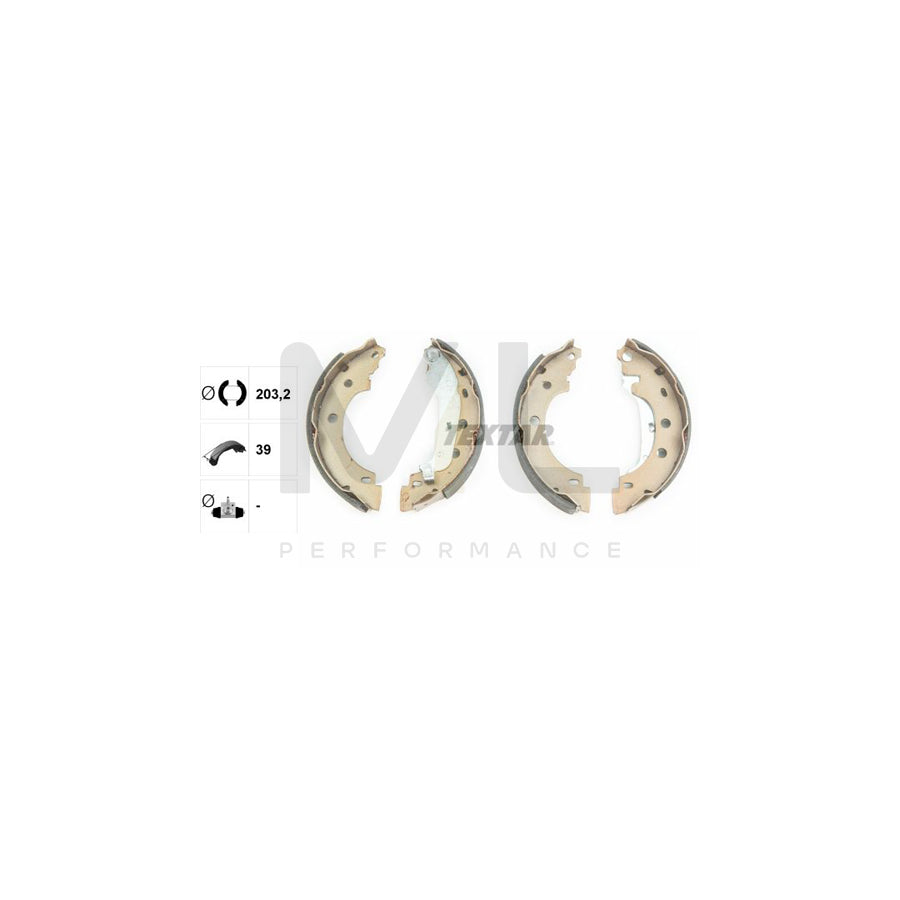TEXTAR 91052800 Brake Shoe Set with handbrake lever | ML Performance Car Parts