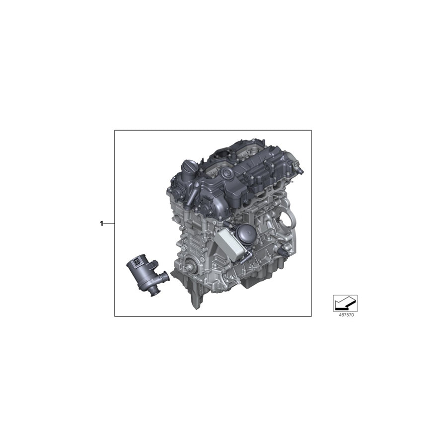 Genuine BMW 11002420108 F30 F32 Exch. Short Engine N26B20A (Inc. 328i & 428i) | ML Performance US