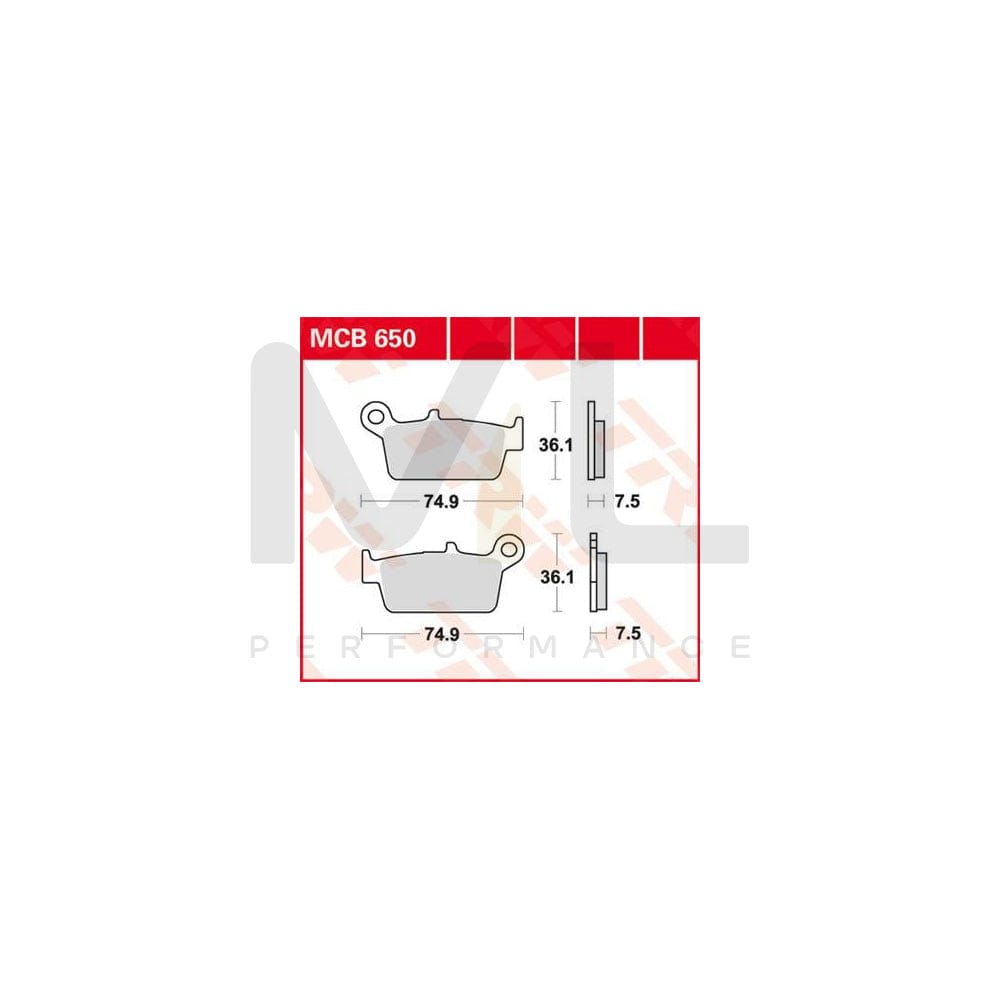 TRW Organic Allround Mcb650 Brake Pad Set | ML Performance Car Parts