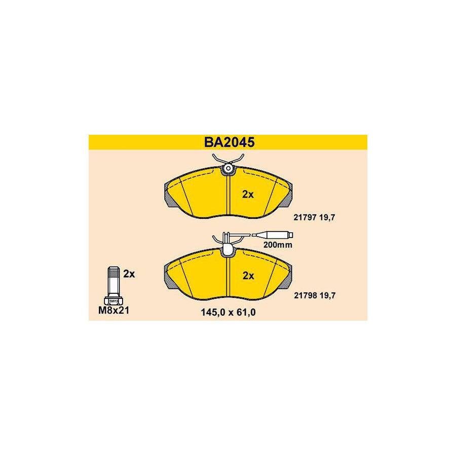 Barum Ba2045 Brake Pad Set