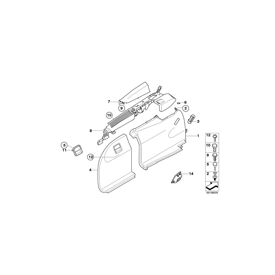 Genuine BMW 51477131336 E61 Trim Panel, Railing Right TRÜFFELBRAUN (Inc. 550i, 525xd & 545i) | ML Performance US Car Parts