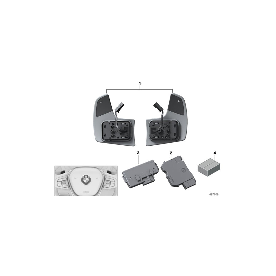 Genuine BMW 32306874542 G11 G12 Steering Wheel Electronic Control (Inc. 750LiX 4.4, 725Ld & 750i) | ML Performance US Car Parts
