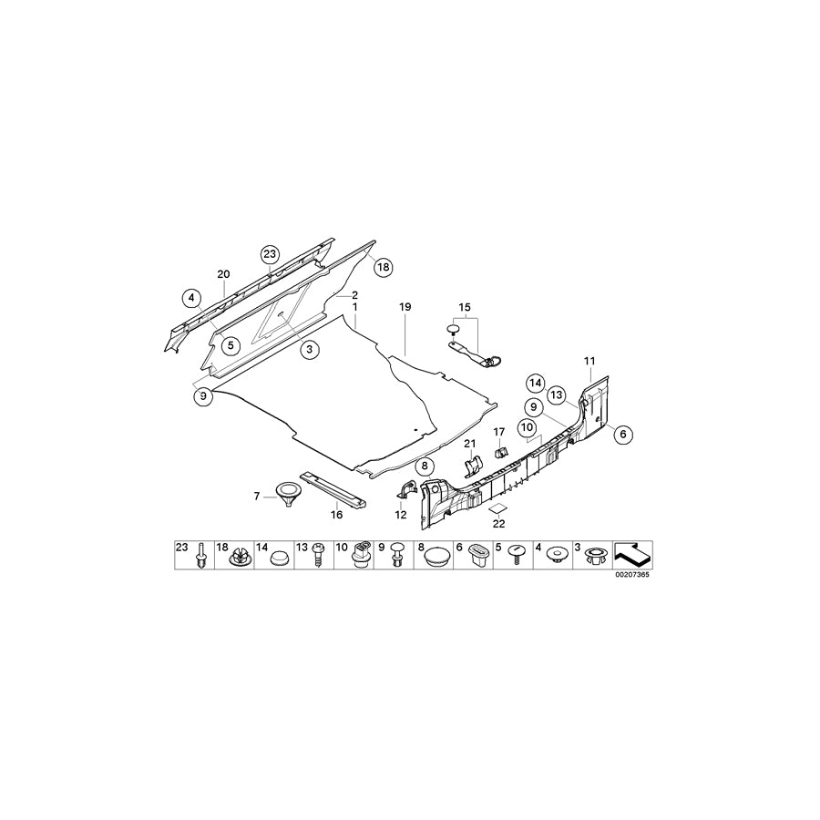 Genuine BMW 51478193798 E46 Trunk Partition Trim Panel (Inc. 330d, 325i & 325xi) | ML Performance US Car Parts