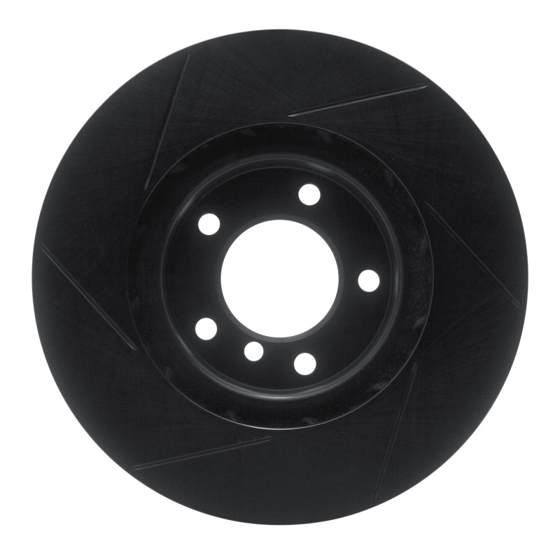 R1 Concepts R1 95-02 BMW M3 Left Front Slotted Black Brake Rotor