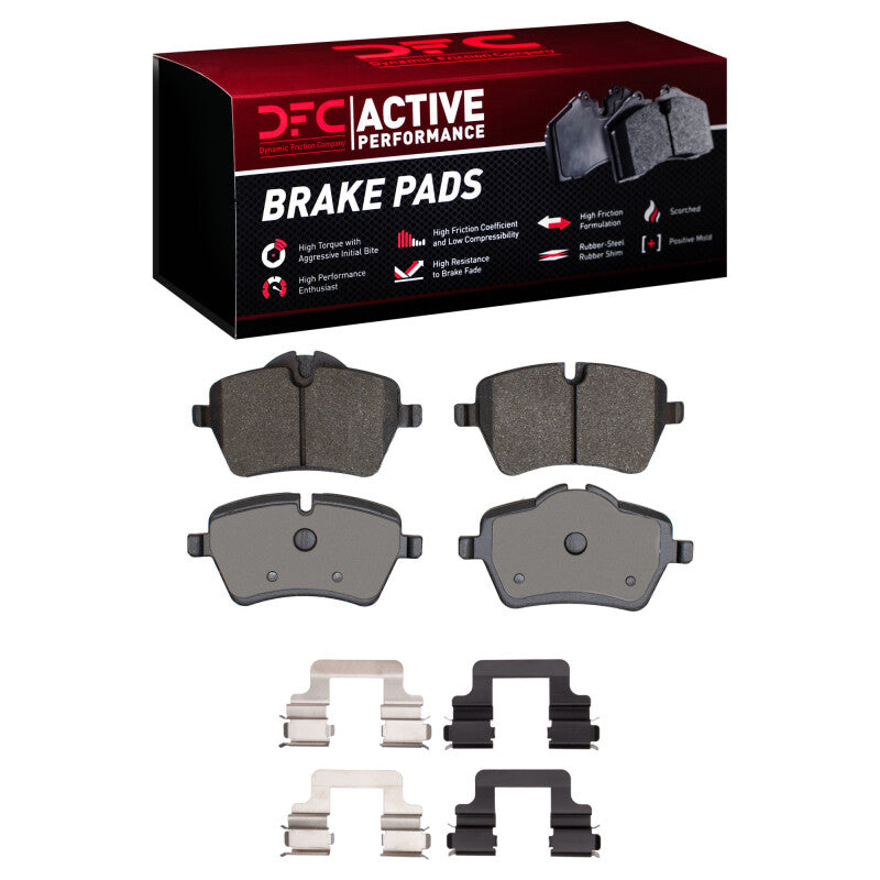 DFC 02-16 Mini Cooper Paceman Front Active Performance Pads and Hardware Kit