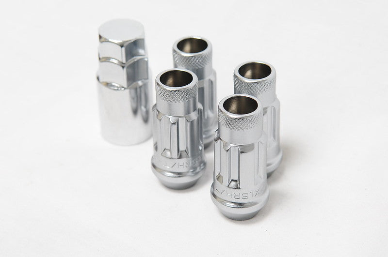 Wheel Mate Muteki SR48 Open End Locking Lug Nut Set of 4 - Silver 12x1.25 48mm