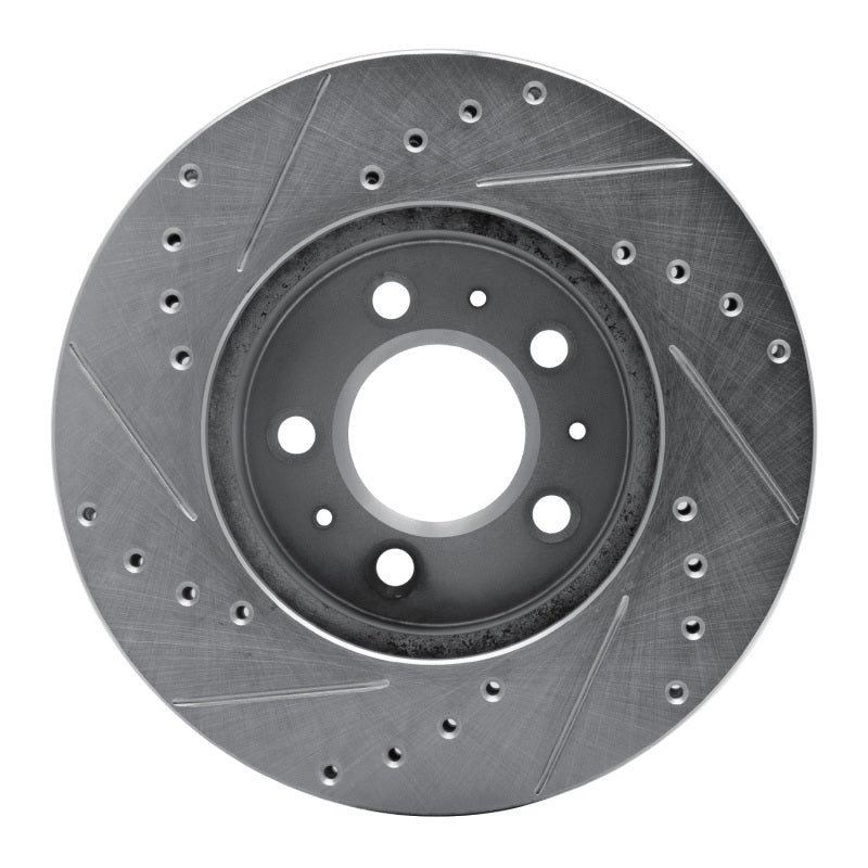 R1 Concepts R1 95-97 Ford Crown Victoria Front Left Drilled & Slotted Silver Brake Rotor