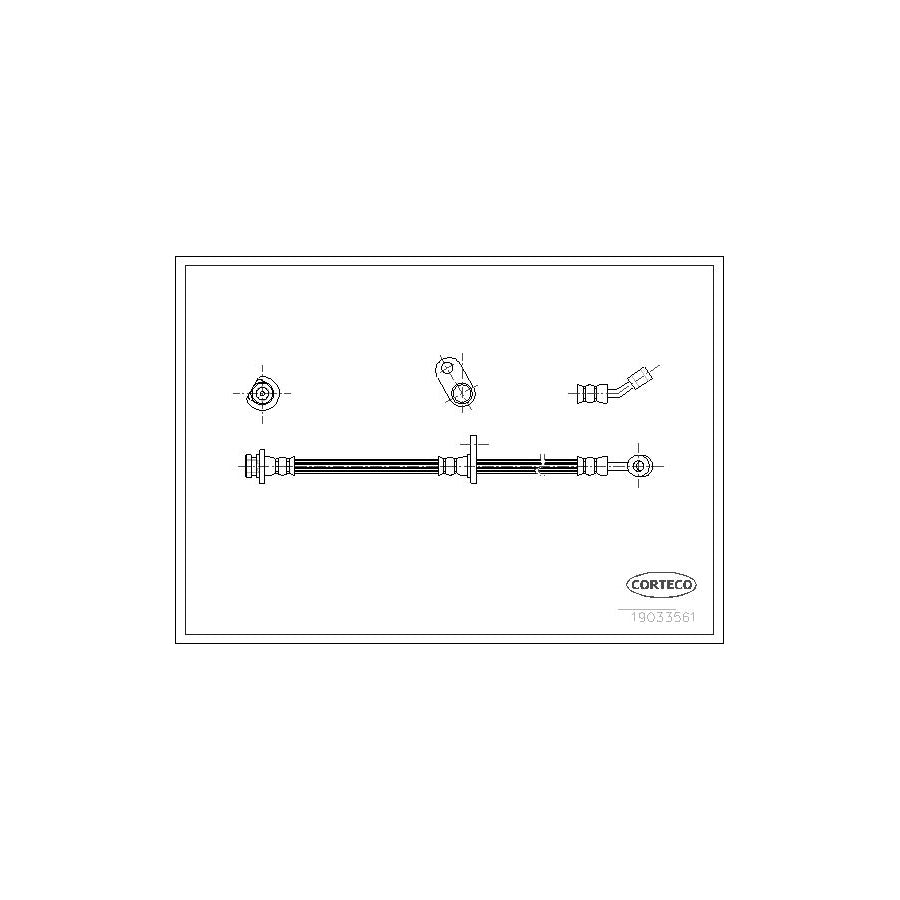 Corteco 19033561 Brake Hose for Honda Accord VII Saloon (CL, Cn)