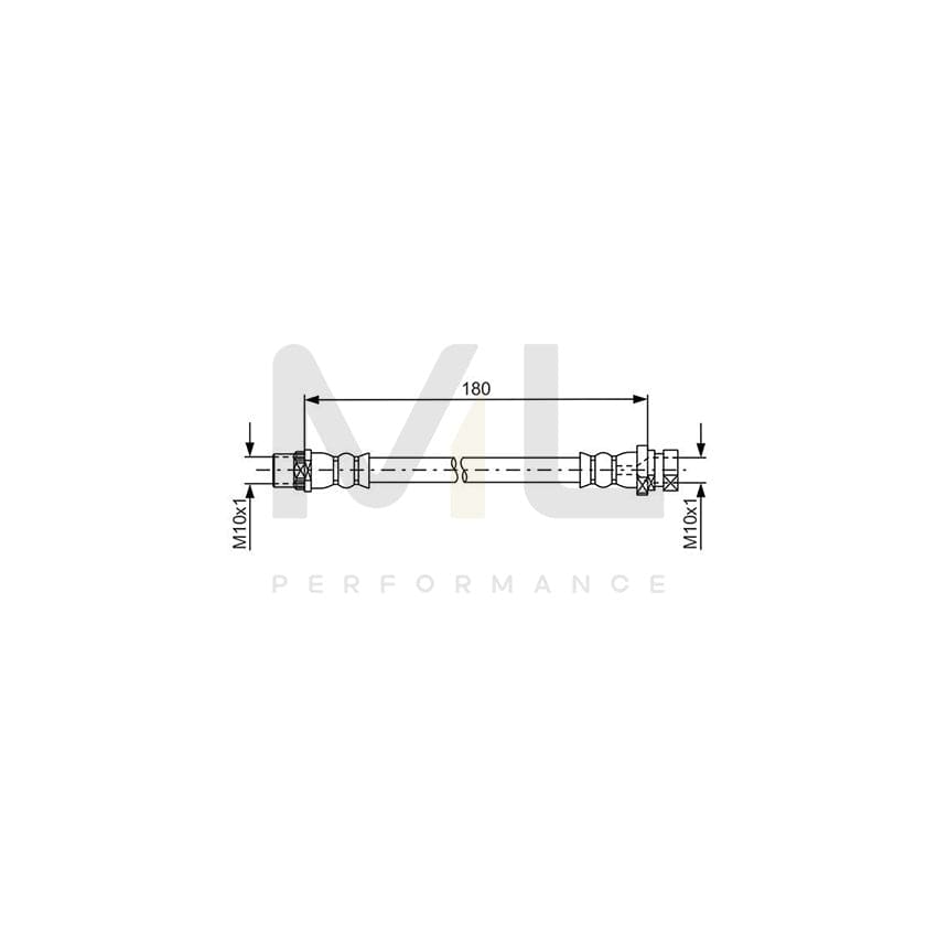 BOSCH 1 987 481 682 Brake Hose for RENAULT KANGOO 180mm | ML Performance Car Parts