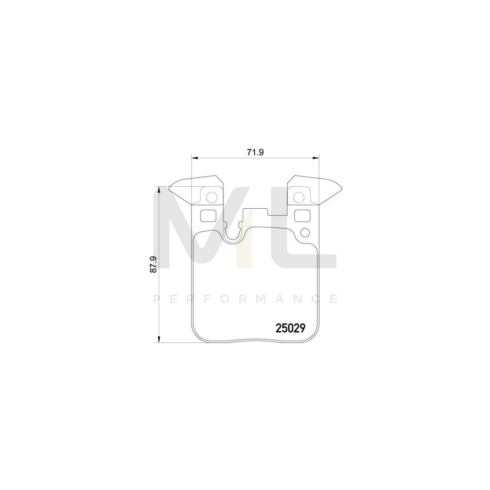 Hella 8DB 355 021-611 Brake Pad Set Prepared For Wear Indicator, With Counterweights