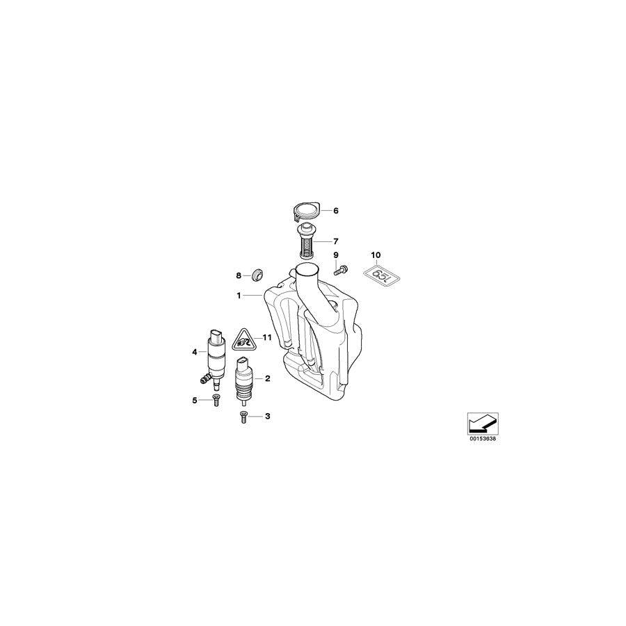 Genuine BMW 61668377360 E52 Fluid Container (Inc. Alpina V8 & Z8) | ML Performance US