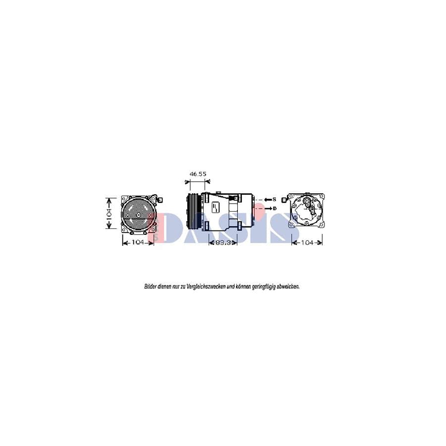 AKS Dasis 851818N Compressor, Air Conditioning