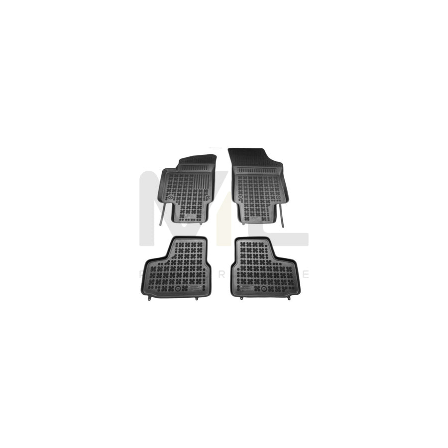 REZAW PLAST 200115 Floor mat set Elastomer, Front and Rear, Quantity: 4, Black