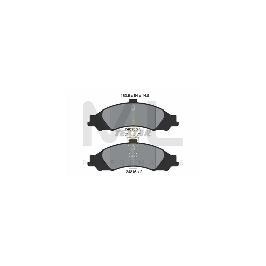 TEXTAR 2481501 Brake pad set not prepared for wear indicator | ML Performance Car Parts
