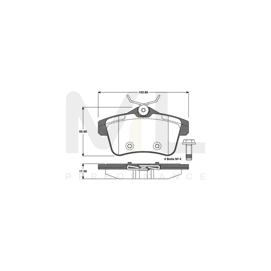 Bosch 0986Tb3101 Brake Pad Set | ML Performance Car Parts