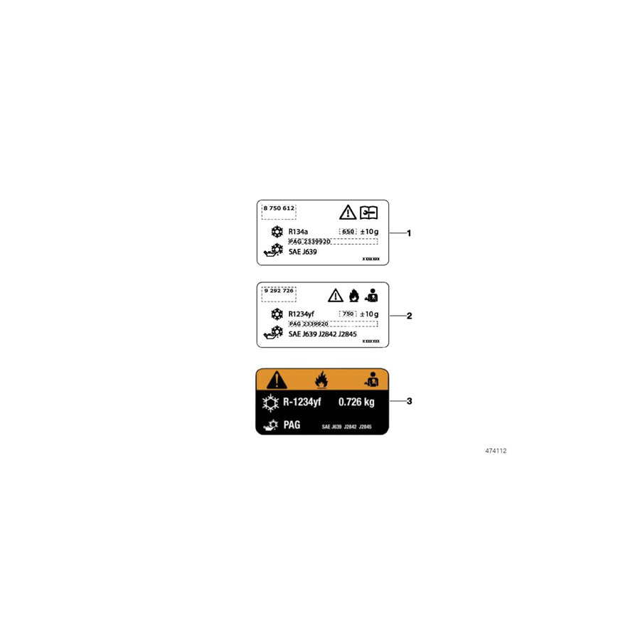 Genuine BMW 71236995892 F31 F30 G31 Label, Coolant 550+/-15G (Inc. M340iX, 630d & X3 M) | ML Performance US Car Parts